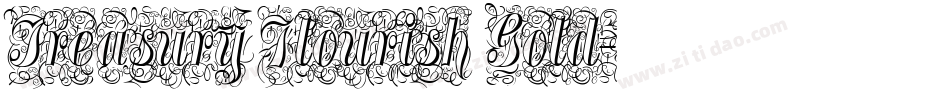 Treasury Flourish Gold字体转换